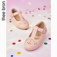 thumbnail image 2 of Girls Mary Jane Flats Toddler Kids School Uniform Party Dress Shoes(AX314 Pink/9M), 2 of 6