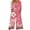 A01_Pink, variant on Yghzkop Women's Jumpsuit Floral Print V Neck Short Sleeve Back Zipper Side Pockets Wide Leg Wrinkle-Free Summer Beach Loose Fit Trendy Outfit