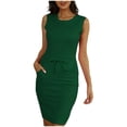 thumbnail image 1 of Women‘s Bodycon Pencil Dress Office Wear to Work Dresses with Pocket, 1 of 4