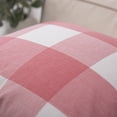 thumbnail image 3 of Phantoscope Buffalo Checker Plaid Farmhouse Summer Square Decorative Throw Pillow for Couch, 20" x 20", Pink/White, 2 Pack, 3 of 5