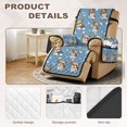 thumbnail image 5 of SCRAWLGOD Yorkshire Terrier Paw Print Recliner Chair Cover Anti Scratch Stain Resistant Recliner Chair Cover with Elastic Straps Washable Non Slip Reclining Slipcover for Living Room, 5 of 7