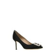 thumbnail image 2 of Manolo Blahnik Black Satin Hangisi Pumps Black (Women's), 2 of 2