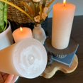 thumbnail image 7 of 3 Piece Pale Gray Pillar Candles with 68 Hours Burn Time, 6 Inches Tall, 7 of 7