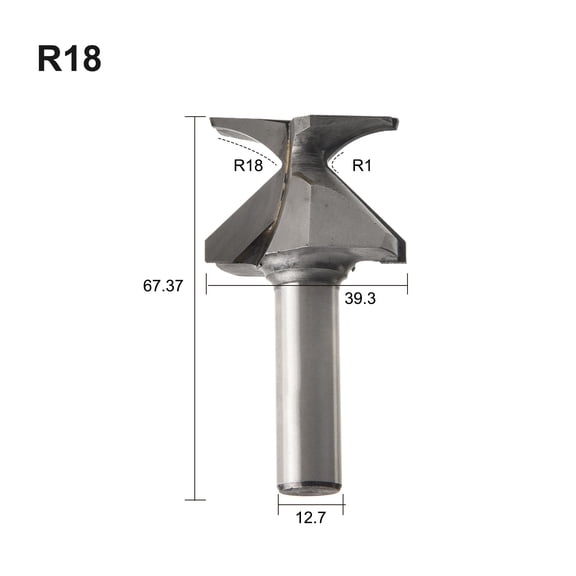 Homena R18/R30 1/2-inch Shank Woodworking Router Bit Double Flute Router Bit Milling Cutters For Wood Hand Tool Woodwork Tools