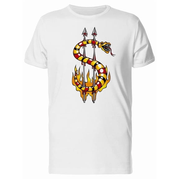 Grunge Evil Snake Cash Symbol Tee Men's -Image by Shutterstock
