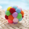 thumbnail image 3 of Colorful Plush Pet Toy Play Ball for Dog Puppy Cat Exercise Interactive Training Tool M, 3 of 4
