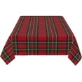 thumbnail image 5 of Checkered Christmas Tablecloth Square 60x84 Inch,Red Green Retro Plaid Table Cloth,Stain Resistance Polyester Winter Xmas Holiday Table Covers for Kitchen Dining,Small Tablecloth for Parties Picnic, 5 of 5