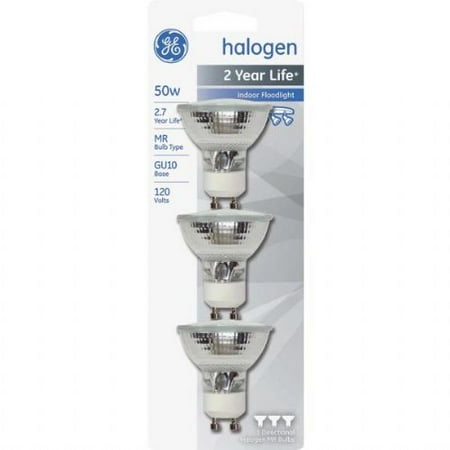 GE MR16 Indoor Halogen Floodlight Light Bulbs, 50W, (Best Halogen Bulb Upgrade)