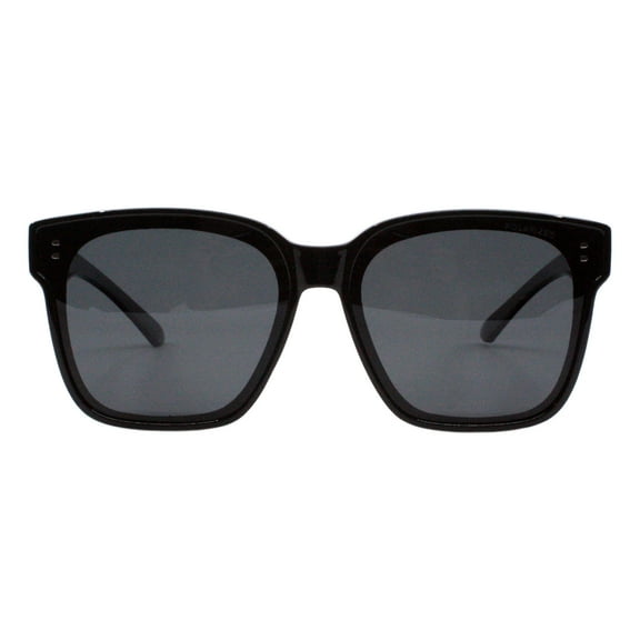 Women's Polarized Fit Over Sunglasses Lightweight Oversized Square UV400 Black