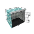 thumbnail image 6 of Stars Dog Crate Cover, Modern Design Grunge Layout Shapes Pattern on Half Tone Dotted Backdrop, Easy to Use Pet Kennel Cover Small Dogs Puppies Kittens, 7 Sizes, Eggshell and Seafoam, by Ambesonne, 6 of 6