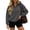 Dark Gray #4, variant on Dresfit Quarter Zip Pullover Women Fleece Oversized Long Sleeve Sweatshirts Hooded Lightweight Hoodies Fall Winter Elastic Cuffs Breathable Sweatshirt