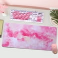 thumbnail image 4 of Large Gaming Mouse Pad Pink(35.4x15.7x0.15 in) Extended XL Mouse Mat - Desk Pad Stitched Edge for Home Office Gaming Work Big Computer Keyboard Mouse Mat Desk Pad with Non-Slip Base (Pink), 4 of 5