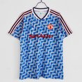 thumbnail image 1 of 1990-92 Manchester United Away Nostalgic Edition Red Devils Retro Short Sleeve Summer JerseyL, 1 of 2