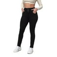 thumbnail image 4 of Women's Jeans Elegant High Waisted Straight Leg Pockets Stylish Denim Pant Pants for Women Black L, 4 of 5