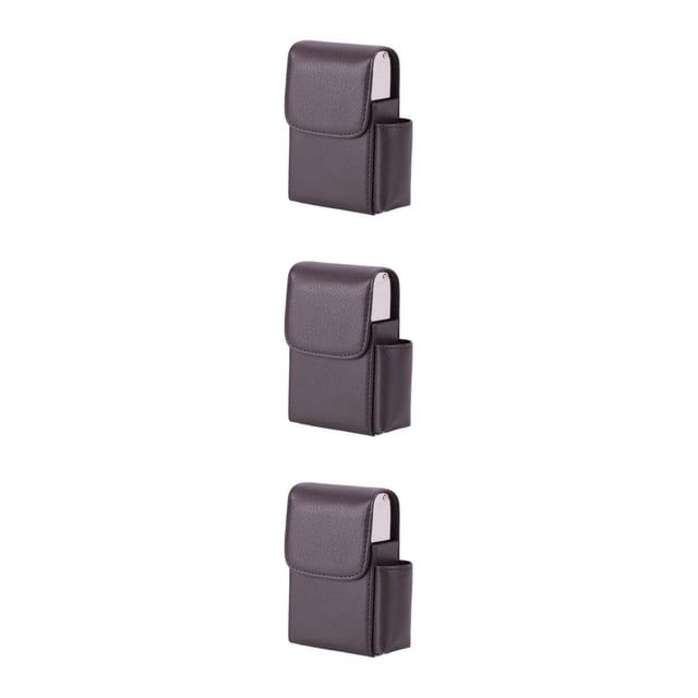 Naiovety Pitillera multiusos de PU para tarjetas de visita y cigarrillos Estuche para tarjetas de visita Pitilleras Lychee brown Type1 NO1