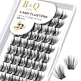 thumbnail image 1 of Lash Clusters B02 D Curl 0.630 in Extensiones de pestañas DIY 72 grupos de pestañas B&Q LASH Mega Volumen Pestañas individuales Extensiones de grupos de pestañas Wispy Individual Lashes Cluster DIY en, 1 of 4