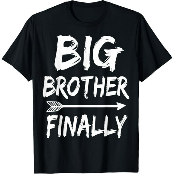 Big Brother Finally Novelty Tshirt for Boys & Older Brothers T-Shirt