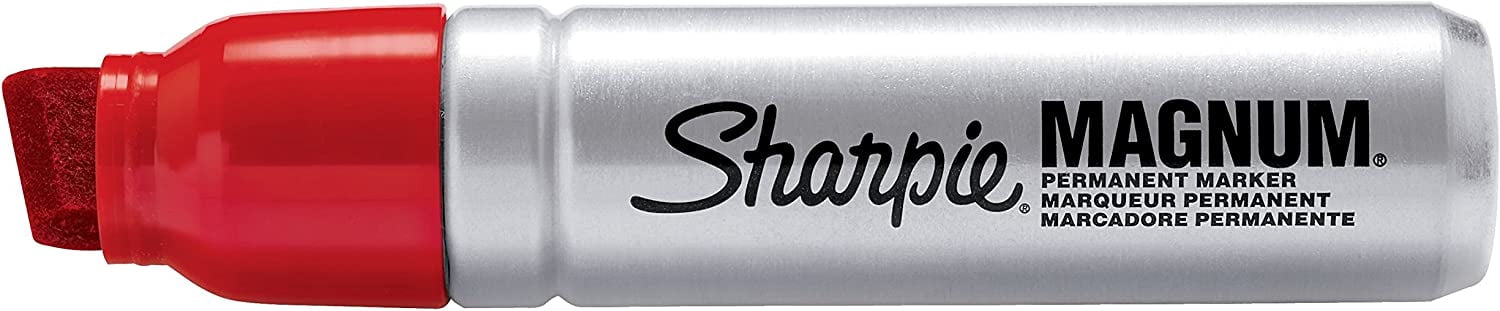 Sharpie Magnum Permanent Marker, Red - Pack of 12