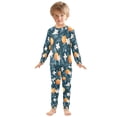 thumbnail image 6 of FORMRS Long Sleeve Top and Pants Pajama Set for Niños 2-Piece Sleepwear, Sizes 18M-8Y, Oranges Pattern, 6 of 6