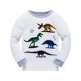 thumbnail image 2 of Popshion Little Boys Pajamas for Toddler Kids Clothes Set Dinosaur Sleepwear Long Sleeve 100% Cotton 2 Piece Kids Pjs 4T/6026, 2 of 6