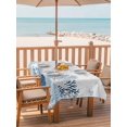 thumbnail image 2 of Outdoor Tablecloth with Umbrella Hole for Patio/Picnic/Party/Camping, Starfish Coastal Waterproof Table Cloth Rectangle Table Cover Washable, Nautical Summer Beach Coral Shell (60"x 102"), 2 of 9
