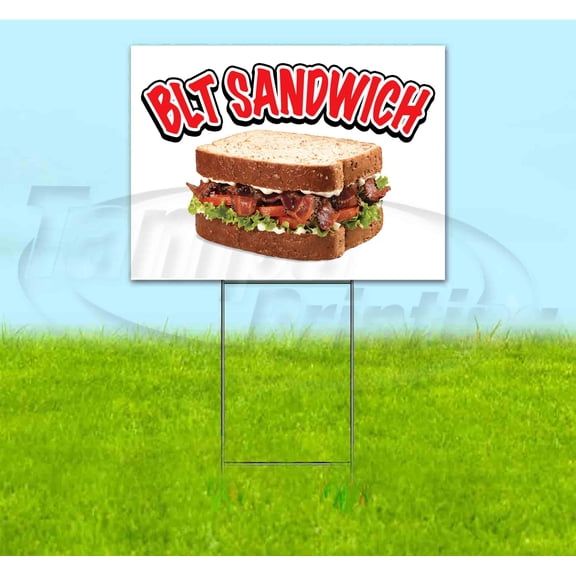 Blt Sandwich (18" x 24") Yard Sign, Includes Metal Step Stake
