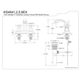 thumbnail image 2 of Kingston Brass KS4648EX 4 Inch Center Lavatory Faucet - Satin Nickel, 2 of 2