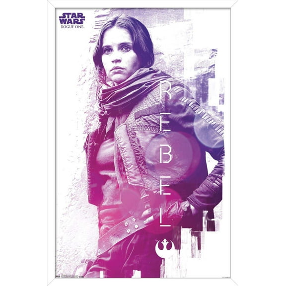 Star Wars: Rogue One - Rebel Wall Poster, 14.725" x 22.375", Framed