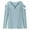 Blue-05, variant on Womens Cold Shoulder Tops V Neck Eyelet Quarter Zip Blouses Fashion Casual Flowy Shirt