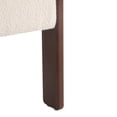thumbnail image 4 of Eryndor Modern Upholstered Boucle Accent Arm Chair, Rubberwood, Beige + Walnut, 4 of 9