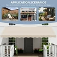 thumbnail image 4 of GDPFN 13' x 10' Awning for Patio, Retractable Awning Outdoor Patio Canopy, Sun Shade with Manual Crank Handle, Porch Awning for Patio, House, Deck, Beige, 4 of 7