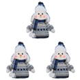 thumbnail image 1 of Muñeco de nieve navideño lindo peluche muñeco de Papá Noel suministros decorativos para fiestas navideñas (03A), 1 of 2