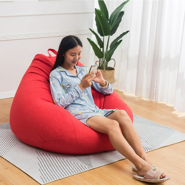 Bean Bag Chair Cover Only (No Filler) - Large Washable Memory Foam