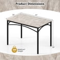 thumbnail image 3 of Gymax 43'' Modern Dining Table for 4 w/Large Faux Marble Tabletop Adjustable Foot Pads, 3 of 10