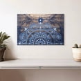 thumbnail image 2 of Elephant Stock Blueprint Mandala Wall Art - Horizontal Canvas Wall Art - Living Room Wall Decor - Decor Elements Canvas - White And Blue Decor - 12" x 8", 2 of 8