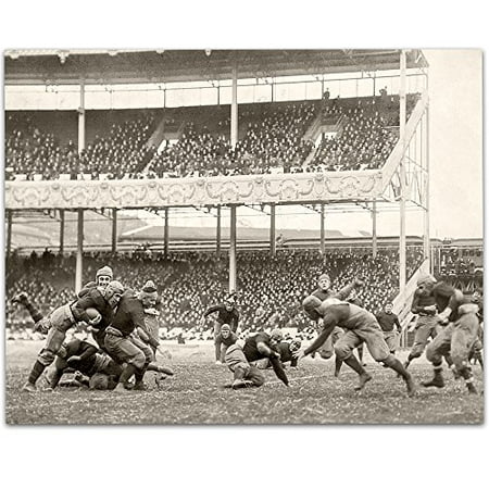 Lone Star Art 1916 Army-Navy game at the Polo Grounds Vintage Football Print - 11x14 Unframed Print - Perfect Football Locker Room (Best Football Locker Room)