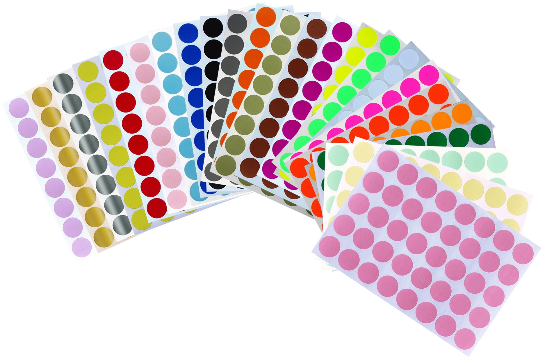 Colored dot Stickers 3/4" inch All Purpose Labels in 24 Assorted Colors