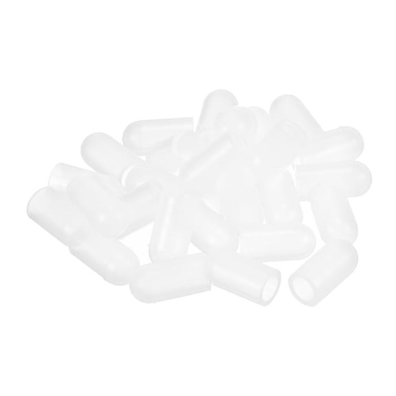 28Pack Silicone End Caps, 6.5mm(1/4") ID 13mm(1/2") Height, Clear