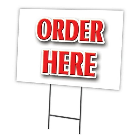 ORDER HERE 18"x24" Yard Sign & Stake | Advertise Your Business | Stake Included Image On Front Only | Made in The USA