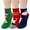 Merry Xmas, variant on Novelty Winter Warm Christmas Fuzzy Slipper Socks for Women (Set of 3), Merry Xmas