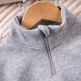thumbnail image 5 of HAiming Girls 2PCS Sets Outfits Fleece Half Zip Pullover Stand Collar Sweatshirt and Sweatpants Clothes with Pockets, 5 of 7