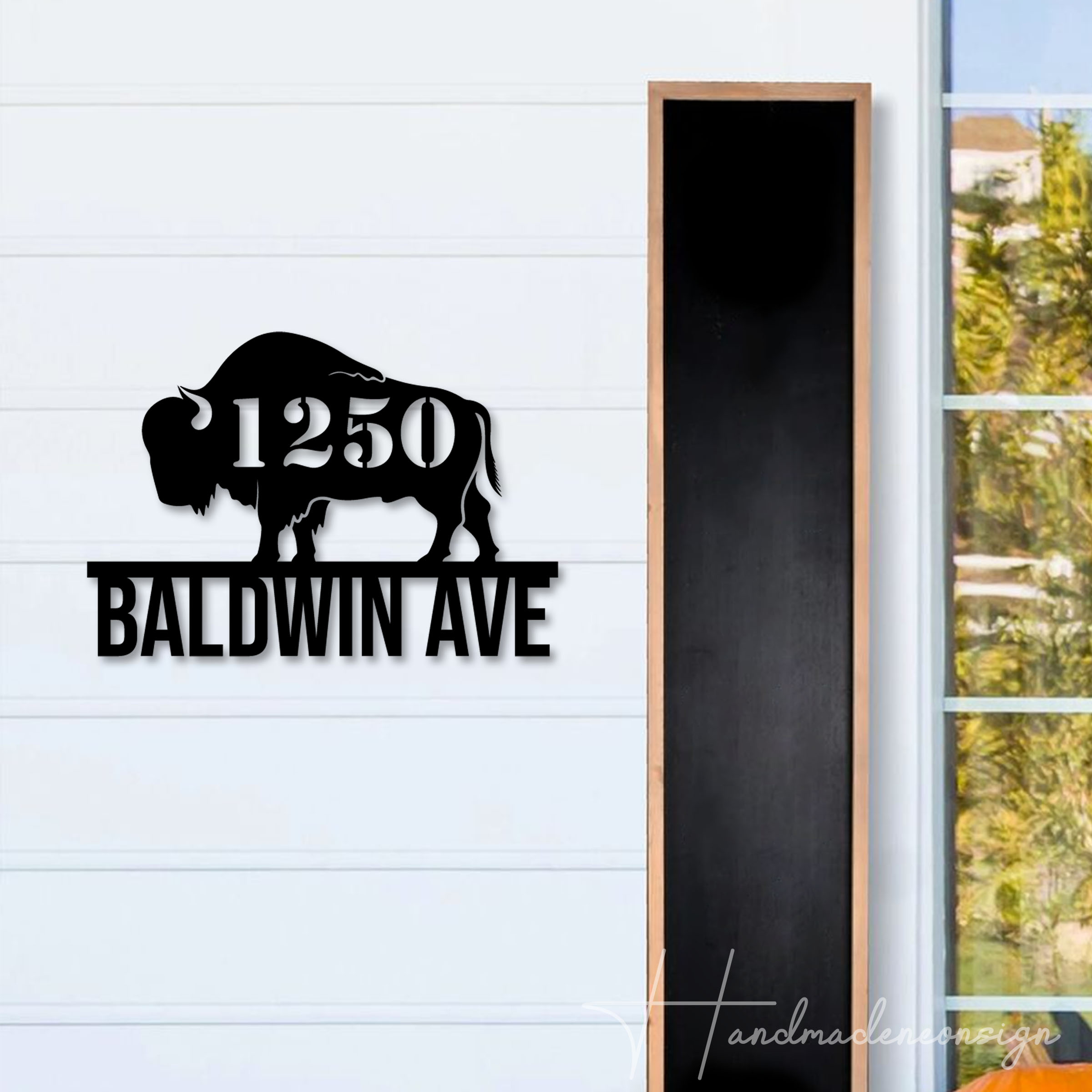 Handmadetneonsign Buffalo Address House Number, Buffalo Home Address Metal, Buffalo House Address 63520