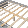 thumbnail image 7 of Full Size Platform Bed with Wooden House-shaped, Heavy Duty Solid Wood Bed Frame with  Bedside-shelves and Under Bed Storage for Kids, No Box Spring Needed, Grey, 7 of 7