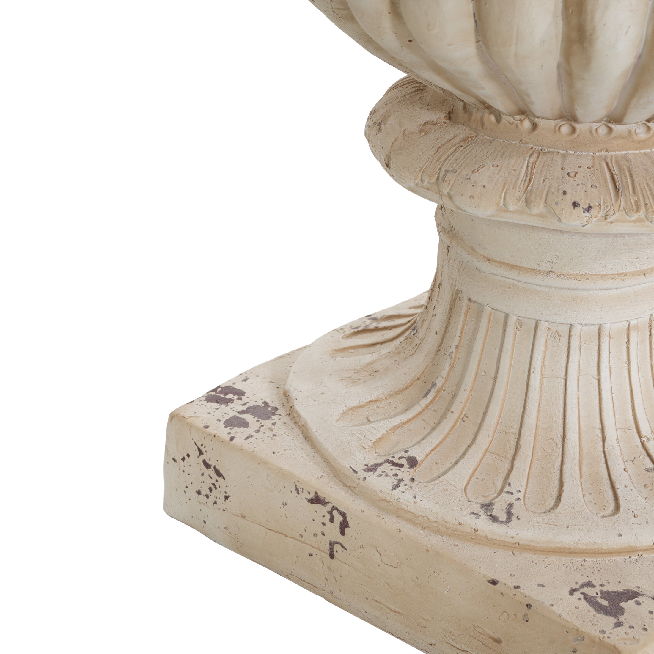 Christopher Knight Home 27" MGO Vintage Garden Urn Planter, Large Outdoor Decorative Pot, Antique White