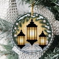 thumbnail image 2 of Lantern Cluster Ceramic Ornament – Custom Text Ornament to Hang on Christmas Tree, Gift for Family, Friends, Boy & Girl, Christmas 2025, 2 of 4