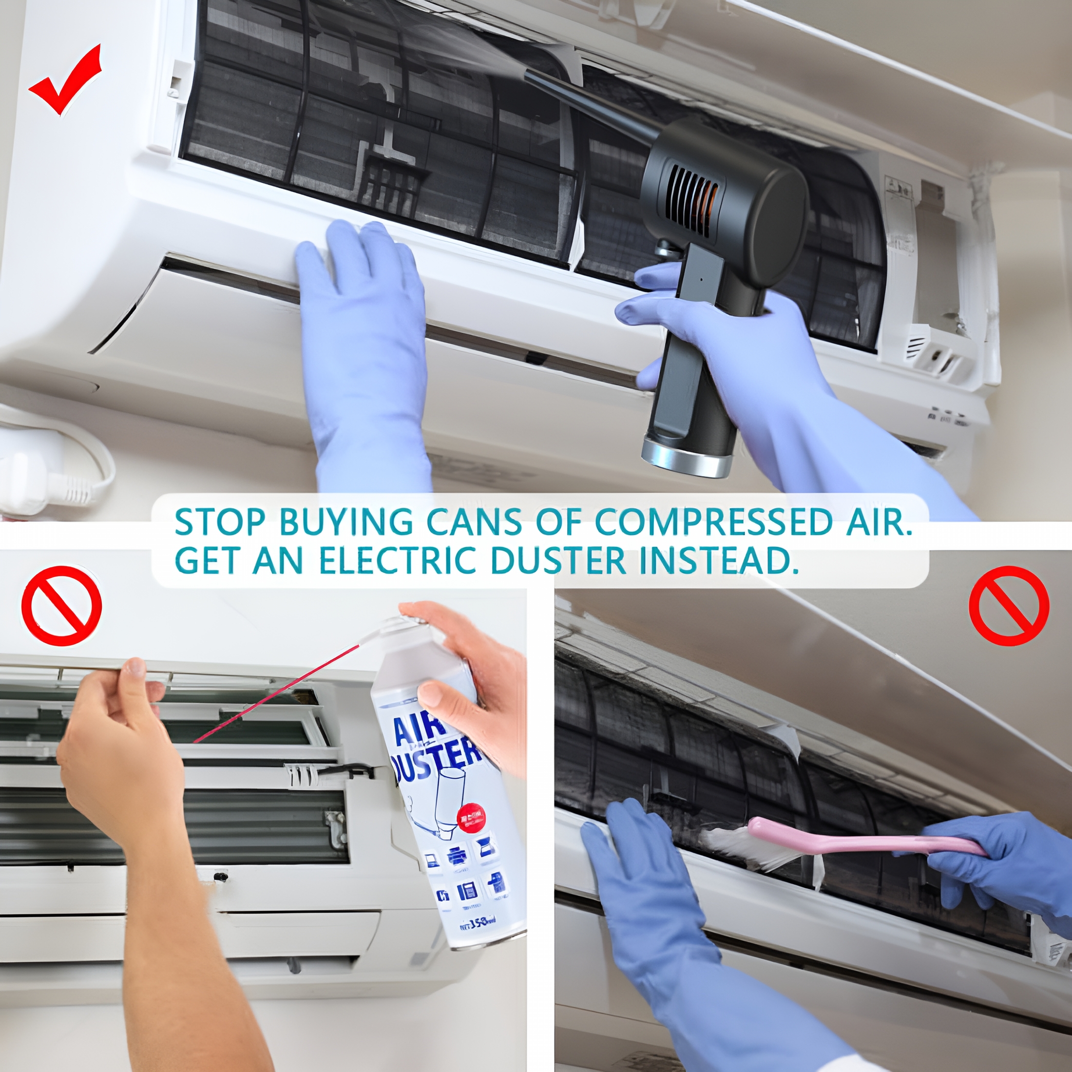 CURYMAY 2026 New Portable Compressed Air Duster-33,000Rpm Dust Cleaner Blower,6000Mah Rechargeable for Home,Car,Computer Keyboard