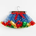 thumbnail image 2 of Povozer Girls Sequin Skirts Glitter Short Kids Sparkle Skirt Toddler Tutu Girls(Blue,2-4Y), 2 of 6