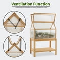 thumbnail image 5 of Mcombo Cold Frame Greenhouse, Portable Wooden Greenhouse Raised Potted Plant Protection Box with Shelf for Outdoor Indoor Use, 0266, 5 of 7