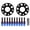 Blue, variant on MOMT Professional Stealth Hub Centric Wheel Spacers Flange Kit 0.6 inches / 15mm Bolt M12x1.5 PCD 5x112 Center Bore 72.56mm Compatible with BMW 1 3 5 6 7 Series Track Expansion Spacer System, Black