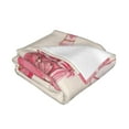 thumbnail image 5 of Valentines Pink Flower Heart Throw Blanket, Super Soft Anti-Pilling Flannel Bed Blankets, 50"x40", 5 of 8